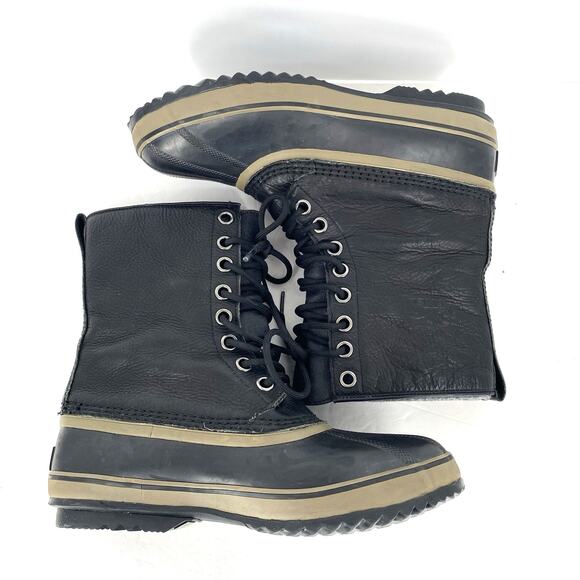 Sorel 1964 Premium Black Leather Boots - Men's Size 9 / EU 42 - Picture 6 of 10